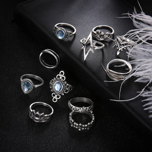 Blue Destiny Bohemian Fashion Ring set