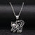 Prancing Dia de los Muertos Cat Necklace - Stainless Steele