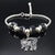 Prancing Dia de los Muertos Cat Bracelet - Stainless Steele