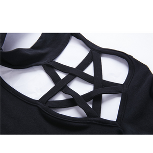 Witchy Shoulder Pentagram Top