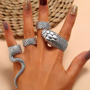 Constricted Serpents Ring Set