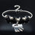 Prancing Dia de los Muertos Cat Bracelet - Stainless Steele