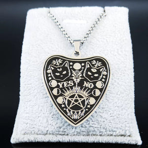 Unisex Lucipurr Planchette Necklace - Stainless Steele