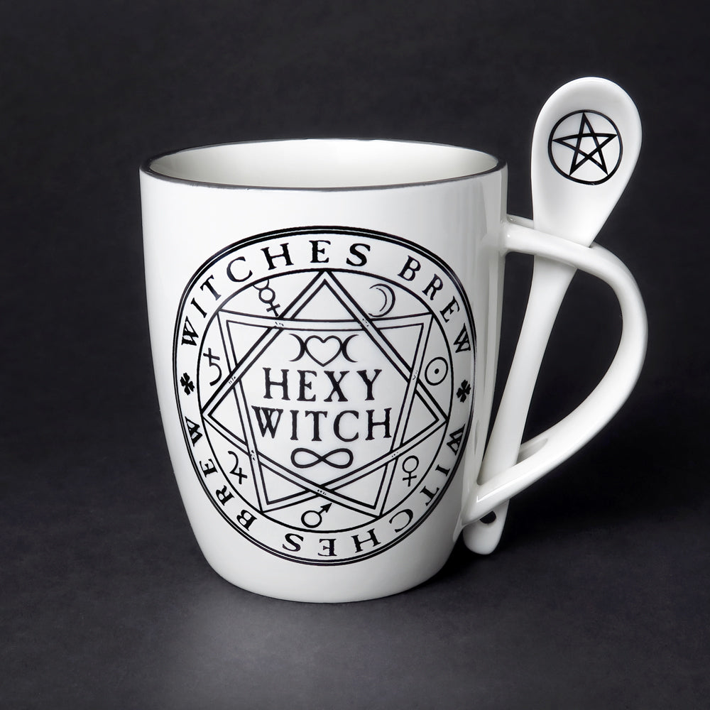 Hexy Witch Tea Cup and Spoon Set