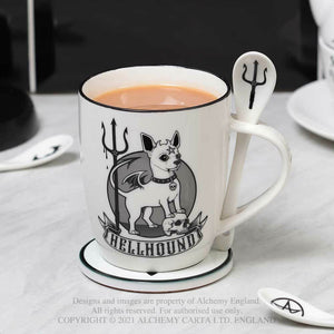 Hellhound Coffee/ Tea Cup Mug and Spoon Set