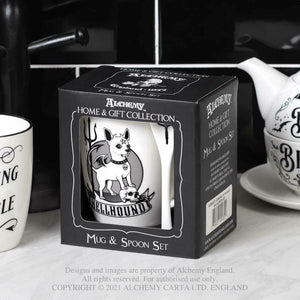 Hellhound Coffee/ Tea Cup Mug and Spoon Set