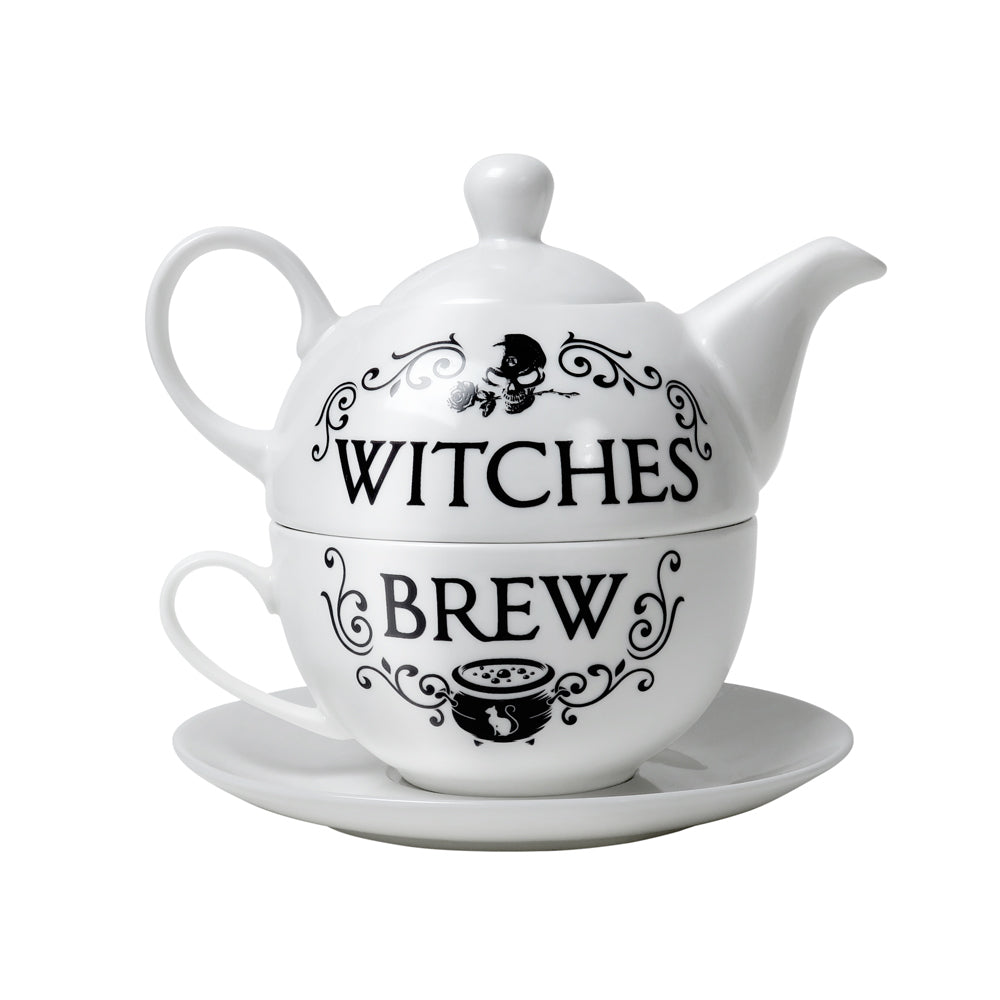 Skull & Cauldron Witches Brew Tea for one Set