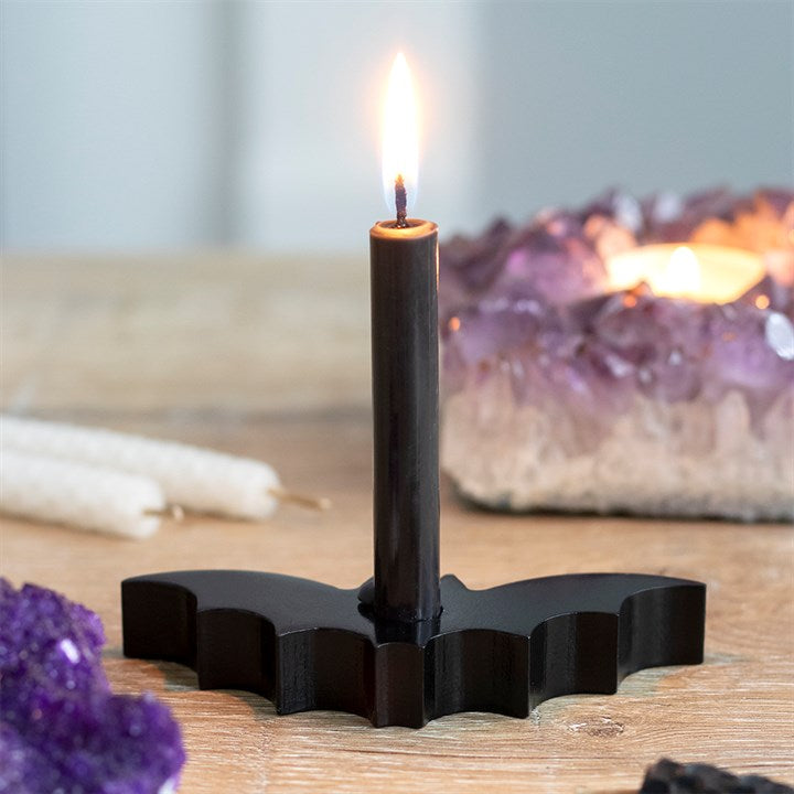 Black Bat Spell Candle Holder