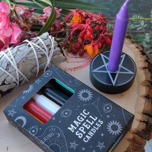 Pentagram Magick Spell Candle Holder