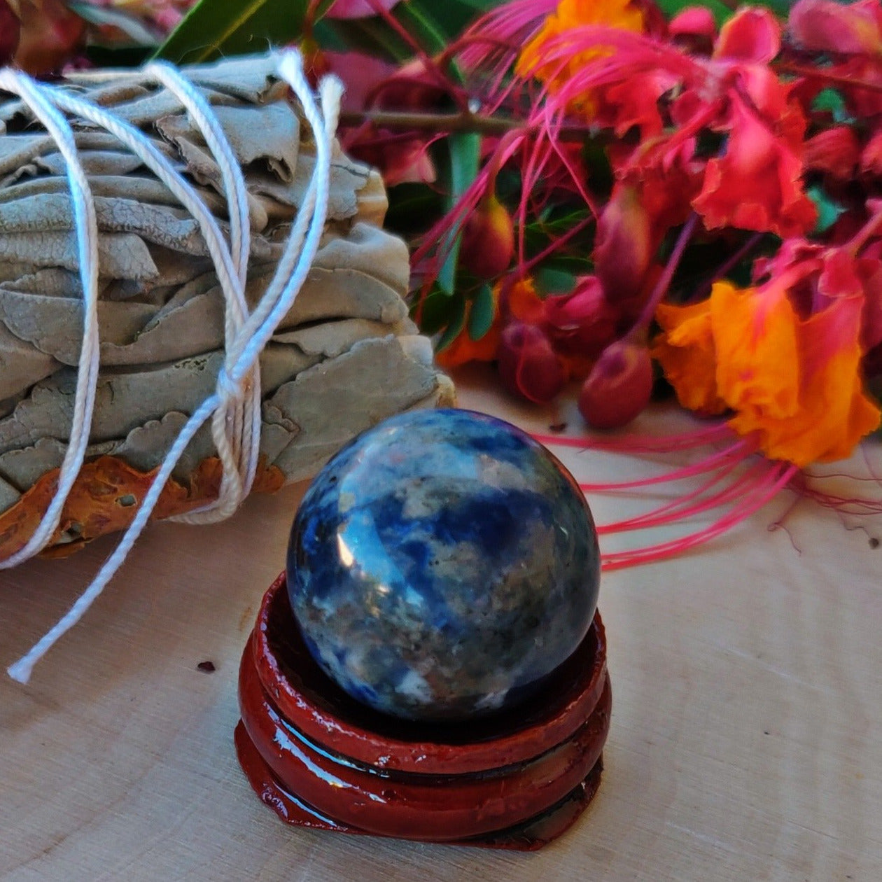 Sodalite Sphere Orb - Small