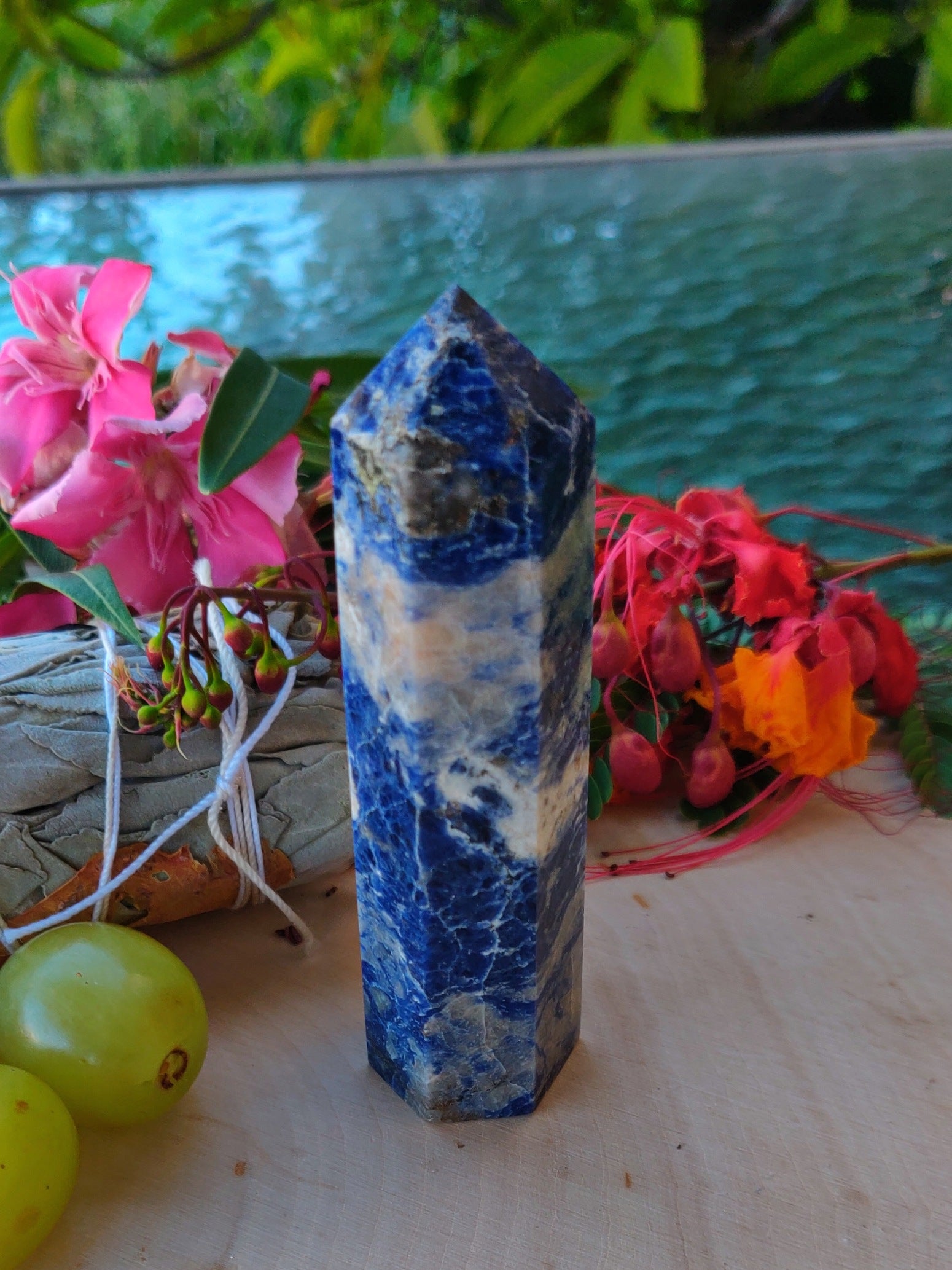 Sodalite Crystal Tower Point Obalisk