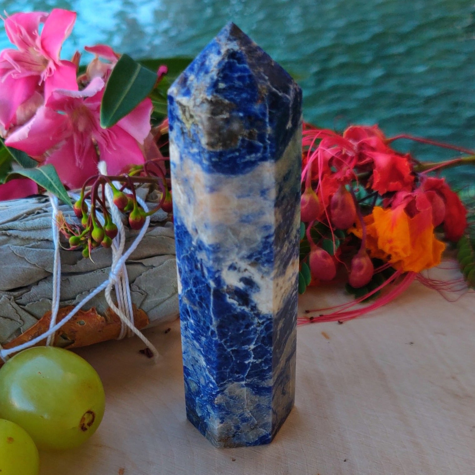 Sodalite Crystal Tower/Point