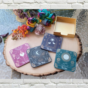 Fortune Teller's Mystical Tarot Card Coaster Set