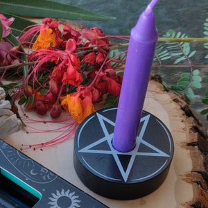 Pentagram Magick Spell Candle Holder