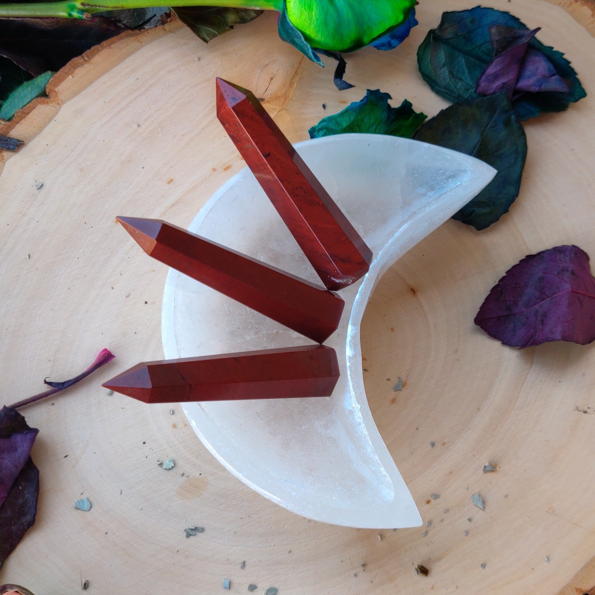 Red Jasper Crystal Tower Pencil Point Obalisk