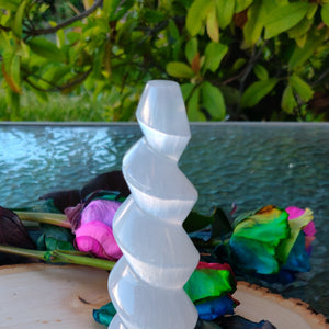 Selenite Unicorn Horn