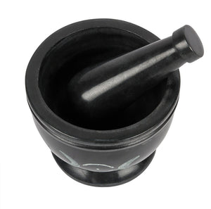 ☽🌑☾ Triple Moon Mortar & Pestle - Soap Stone