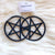 Black or White Oversized Pentacle Earrings