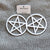 Black or White Oversized Pentacle Earrings