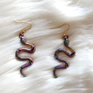 Multicolor Snake Earrings