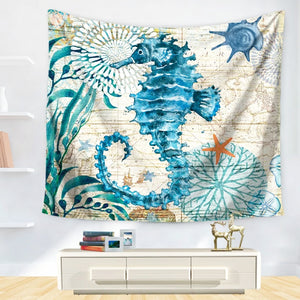 Small Sealife Tapestry Wall Hanging or Altar Cloth