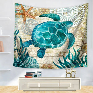 Small Sealife Tapestry Wall Hanging or Altar Cloth