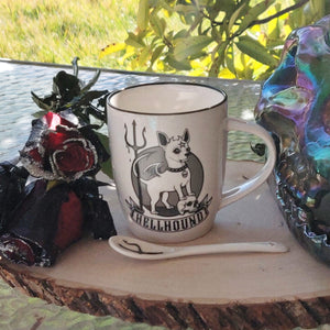 Hellhound Coffee/ Tea Cup Mug and Spoon Set