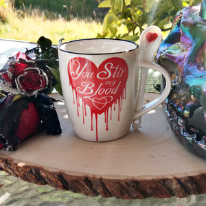 You Stir My Blood Coffee/ Tea Cup Mug and Spoon Set