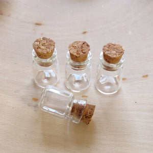 Mini Glass Bottles - 4 piece