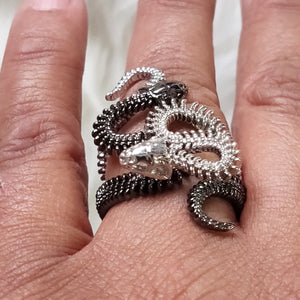 Intertwined Serpents Ring Set