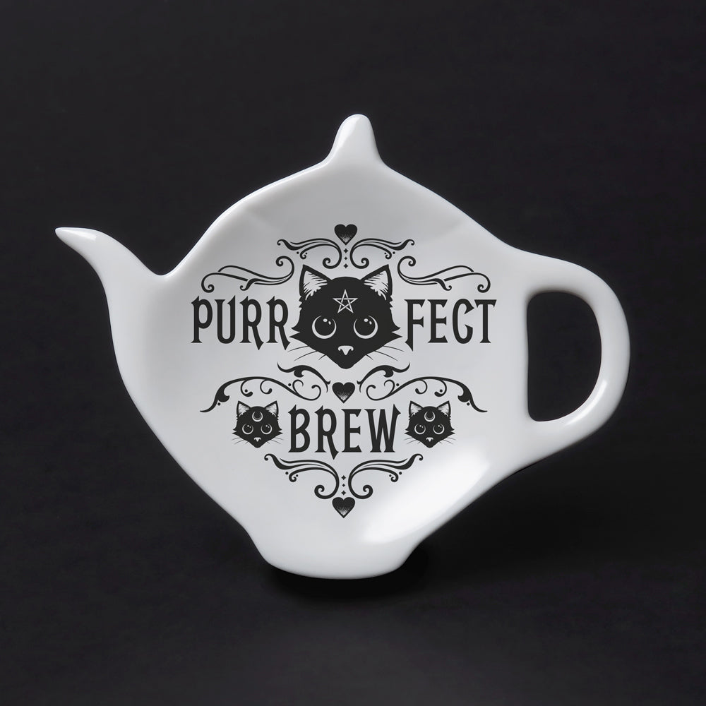 Alchemy Of England Purrfect Brew Kitty Teaspoon & Tea Bag Holder