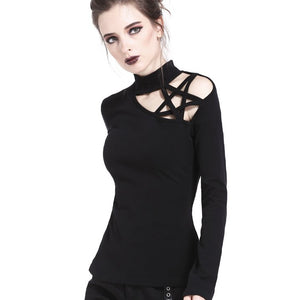 Witchy Shoulder Pentagram Top