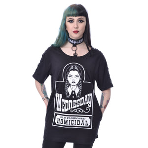 Homicidal Wednesday Tunic with Collar -  Heartless